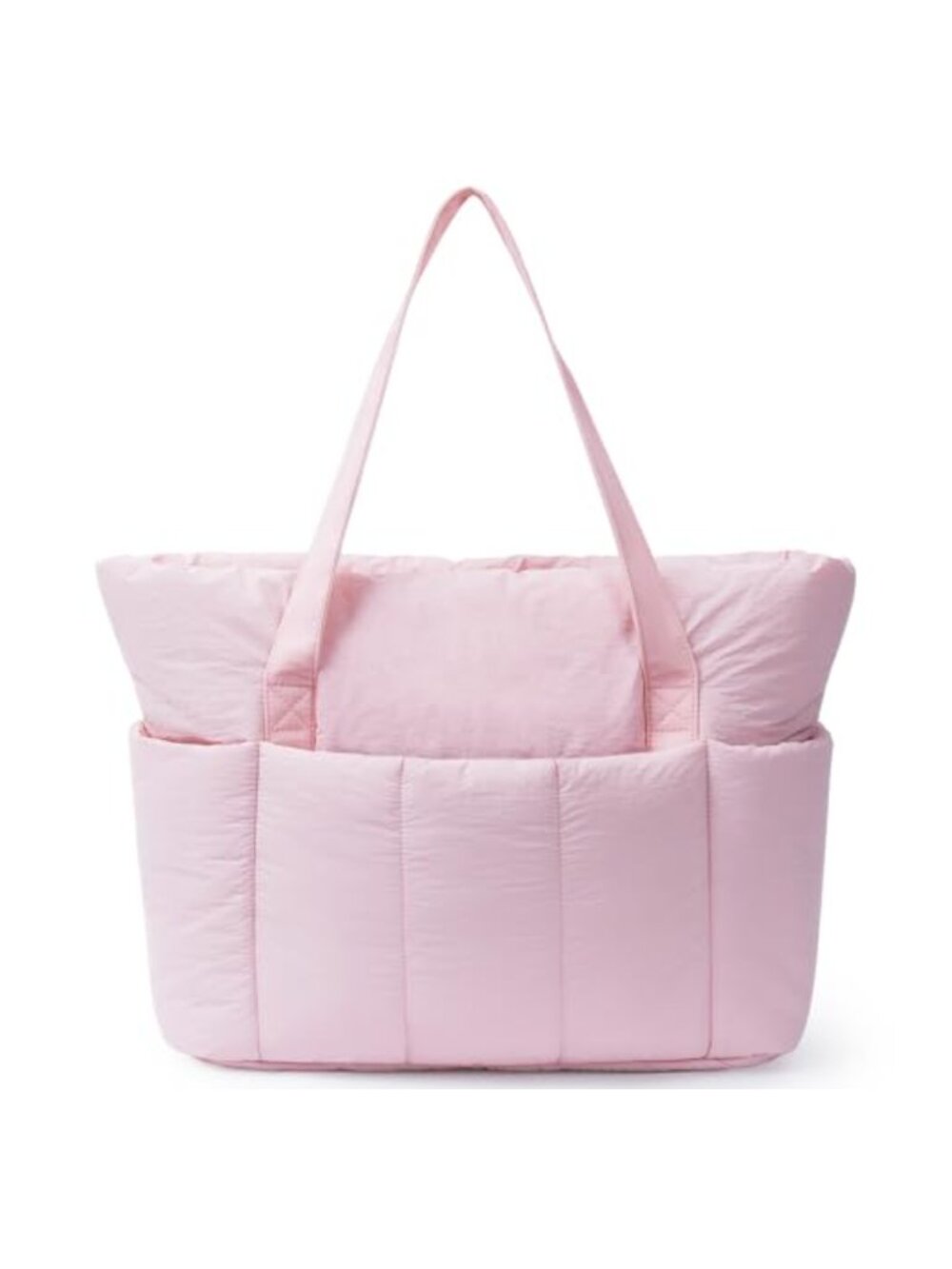 Puffer Tote Bag with 15.6" Laptop Compartment Nylon Travel Beach School